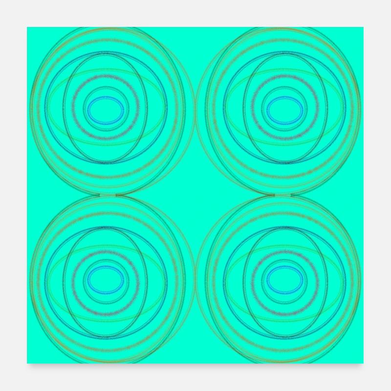Minz-Kreise Poster 60x60 cm