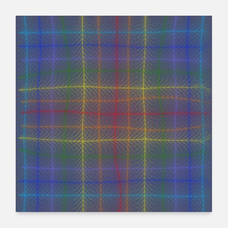 motif de lignes arc-en-ciel Poster 60 x 60 cm