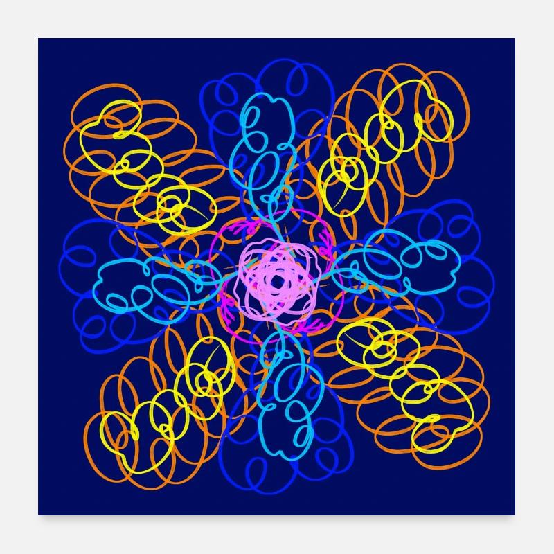 doodle flower Poster 24" x 24" (60x60 cm)