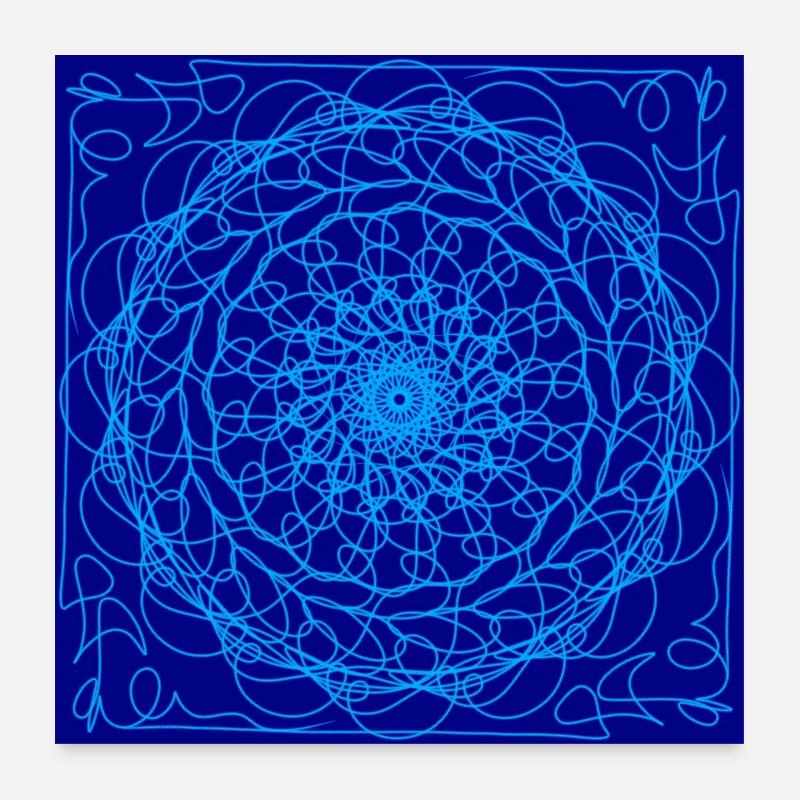 Attrape-rêves bleu Poster 60 x 60 cm