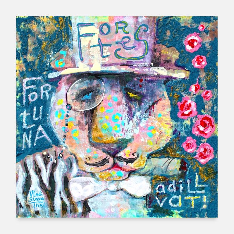 Lucky Lion Poster 24" x 24" (60x60 cm)