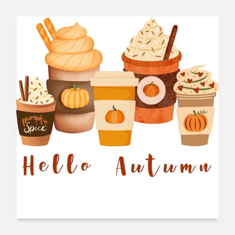 Hello autumn Poster 60x60 cm