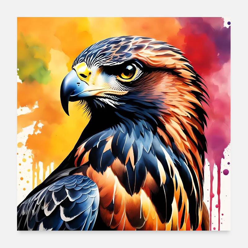 Faucon Poster 60 x 60 cm