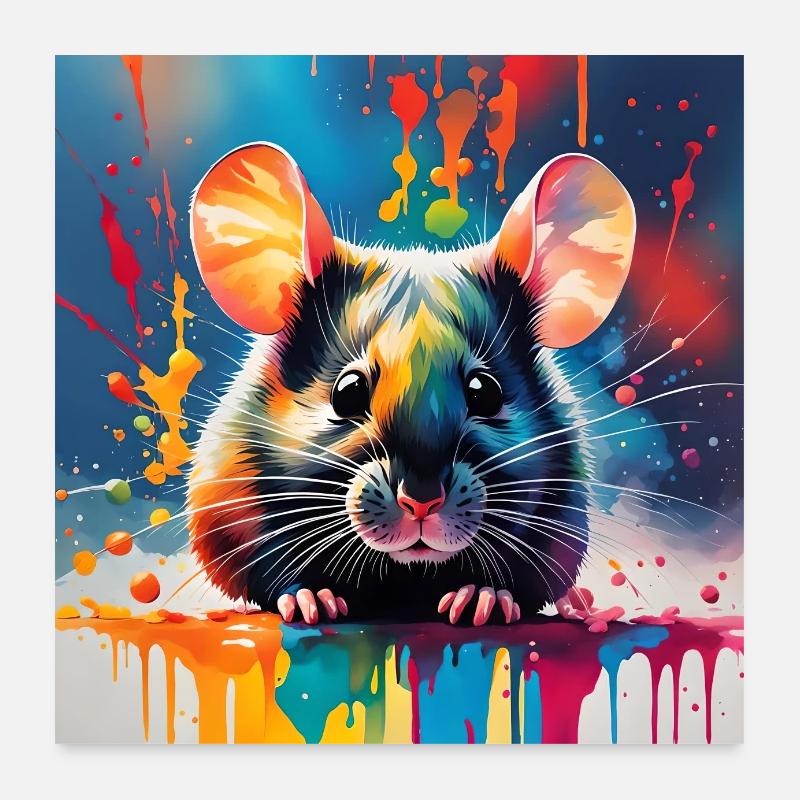 Couleur souris Poster 60 x 60 cm