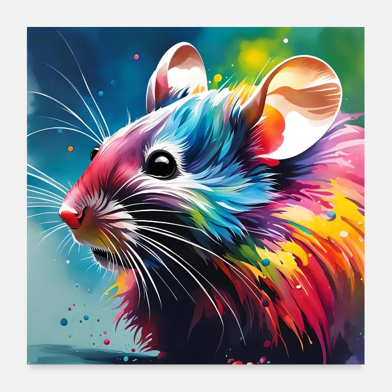 Mouse Colored Poster 24" x 24" (60x60 cm)