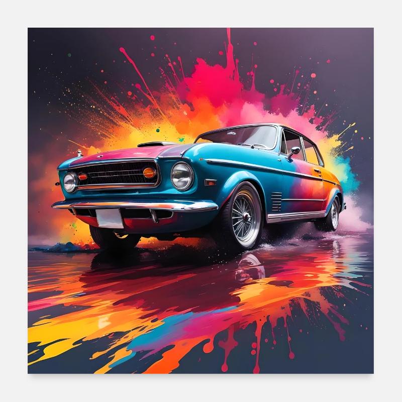 Voiture Poster 60 x 60 cm