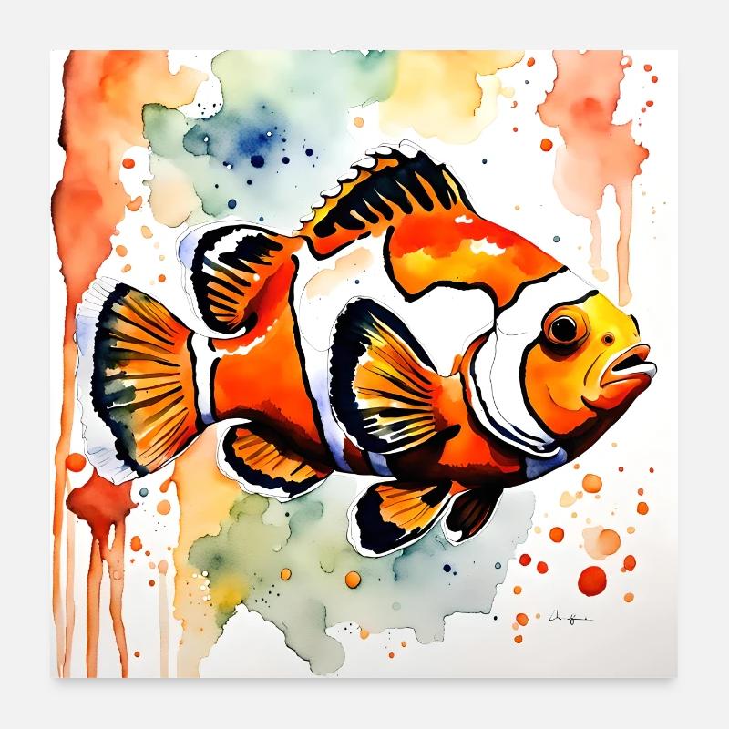 Clownfisch Poster 60x60 cm