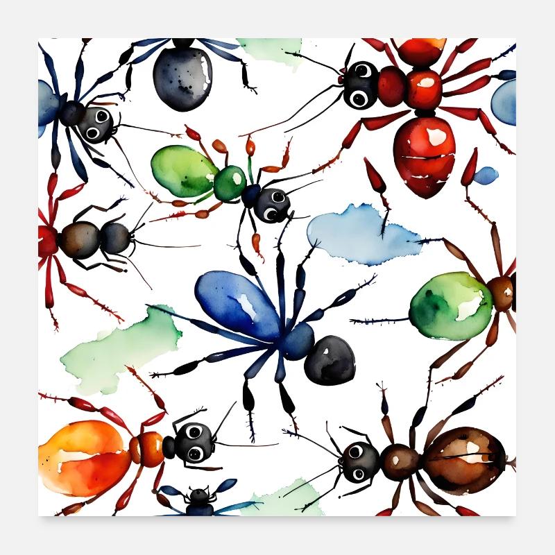 Fourmis Poster 60 x 60 cm