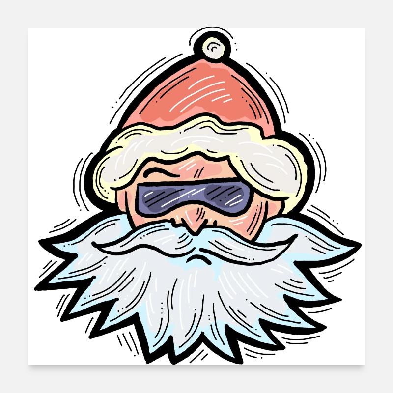 Père Noël Poster 60 x 60 cm