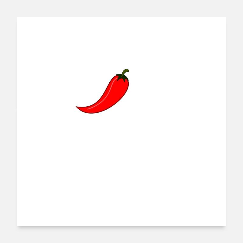 Herzschlag Chili Poster 60x60 cm