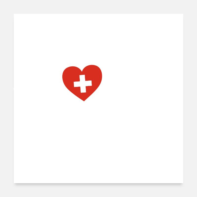 Schweizer Herzschlag Poster 60x60 cm