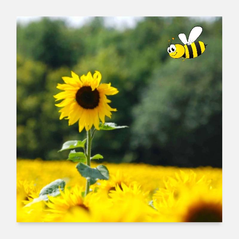 Bee Happy Poster 24" x 24" (60x60 cm)