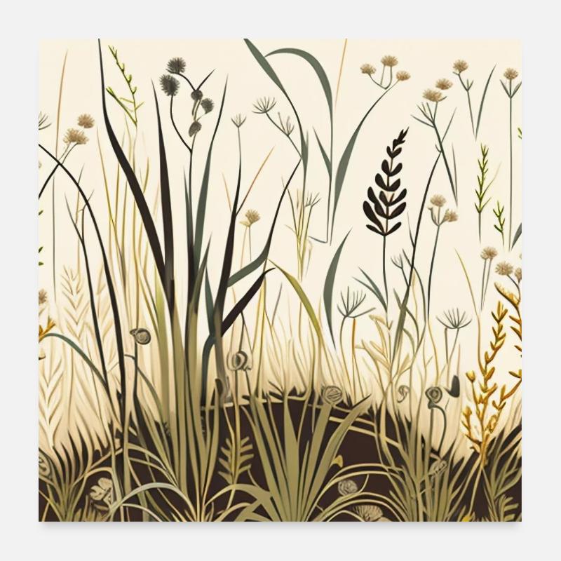 Wildblumenwiese Poster 60x60 cm