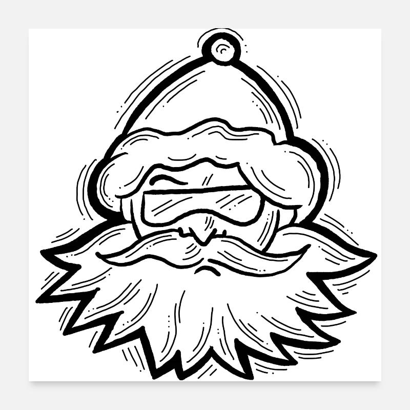 Père Noël Poster 60 x 60 cm