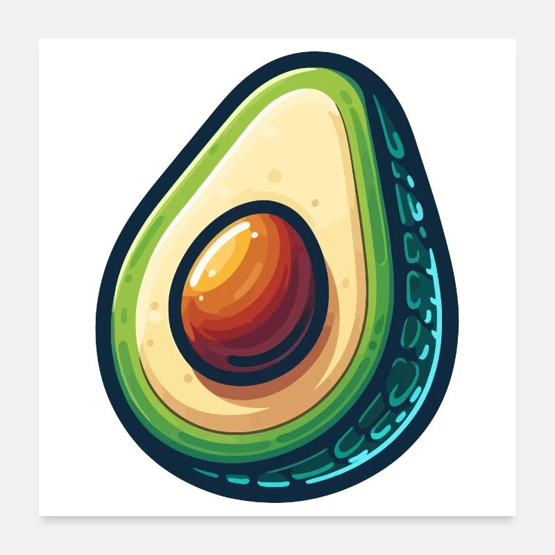 Avocat fruit Poster 60 x 60 cm