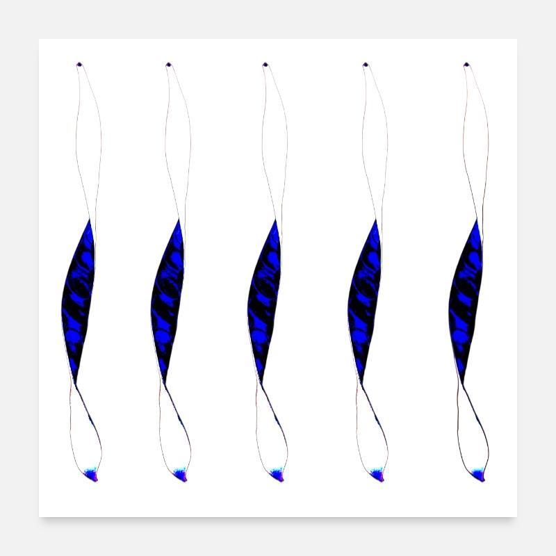 verdrehtes Design - Poster 60x60 cm - Weiß