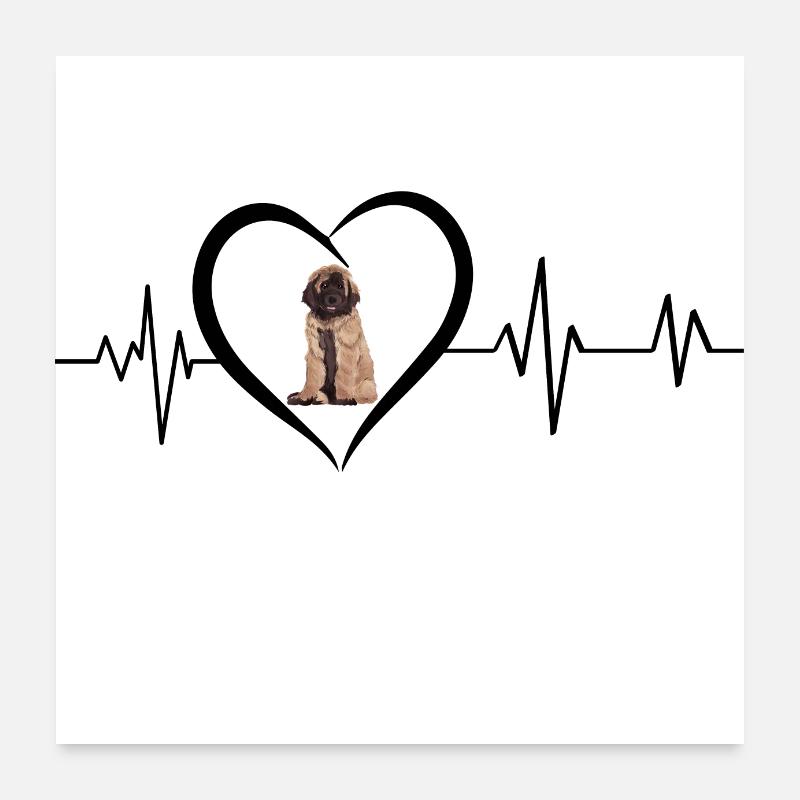 Leonberg Heartbeat Poster 24" x 24" (60x60 cm)