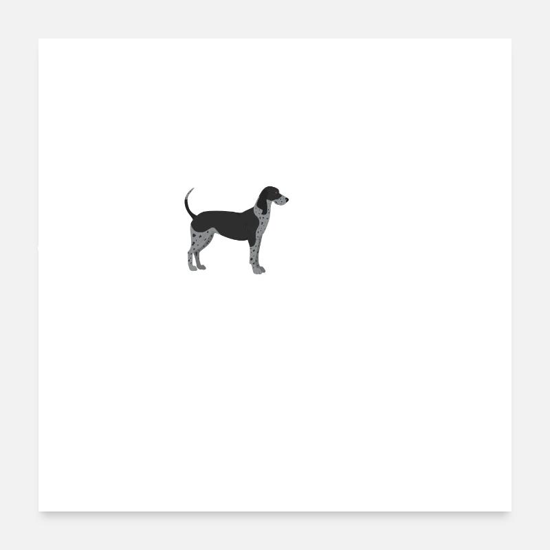 battement de cœur bluetick coonhound Poster 60 x 60 cm