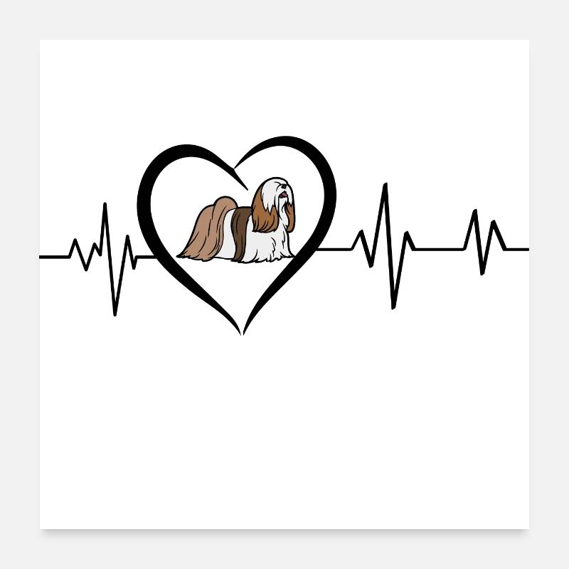 battement de cœur lhasa apso Poster 60 x 60 cm