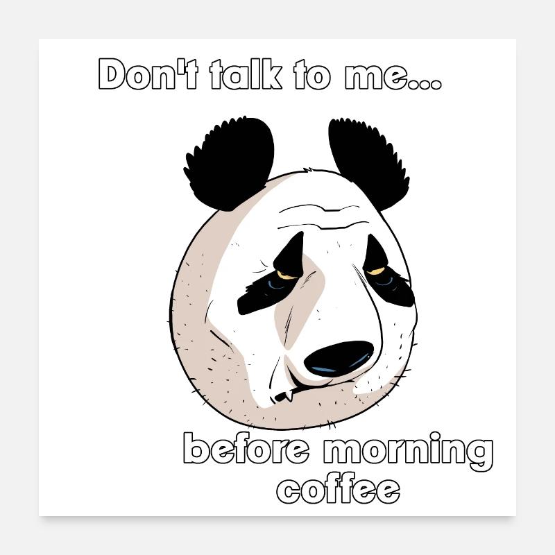 Morning coffee (English version) Poster 24" x 24" (60x60 cm)