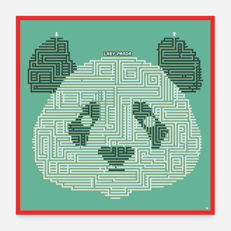 Laby Panda Poster Poster 60x60 cm