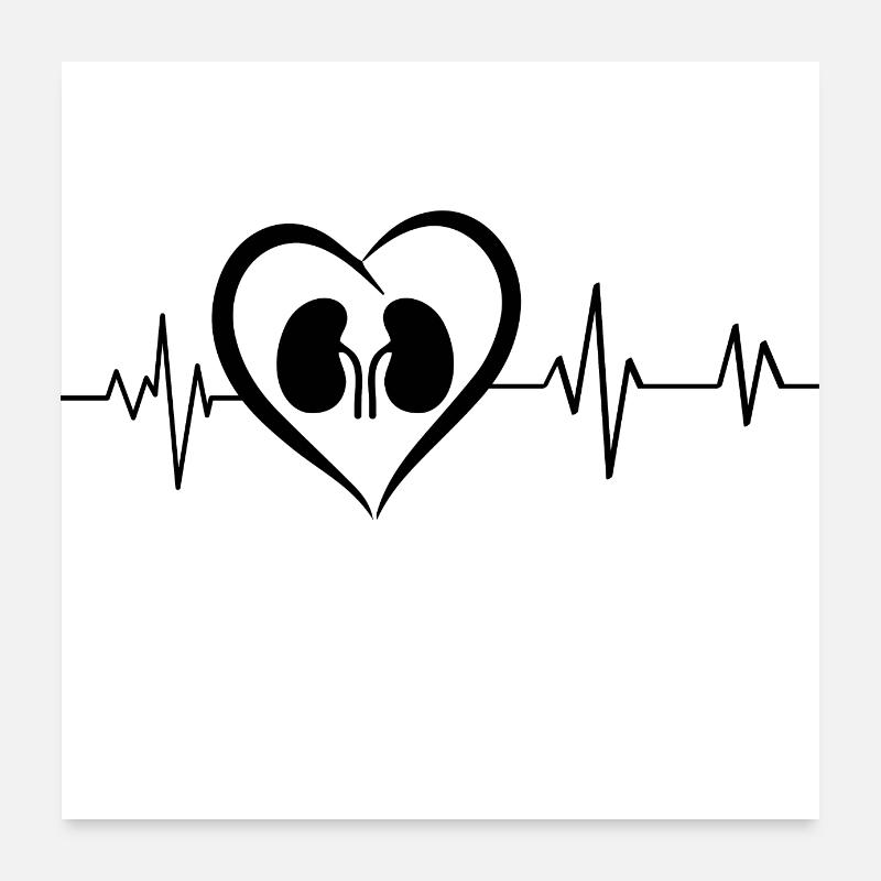 heartbeat lung Poster 24" x 24" (60x60 cm)