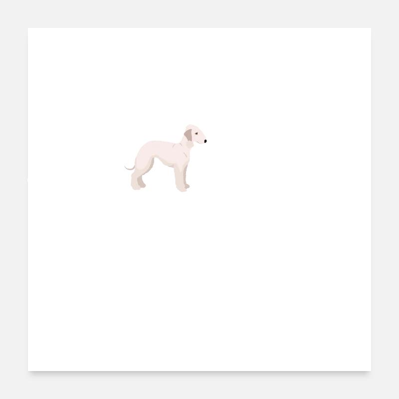 Bedlington Herzschlag Poster 60x60 cm