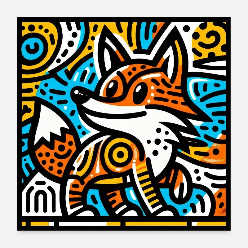 Renard Poster 60 x 60 cm