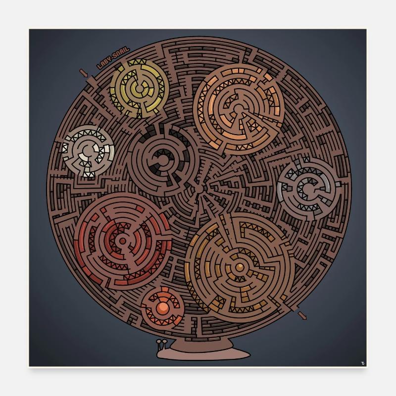 Laby Snail Poster (V2) Poster 24" x 24" (60x60 cm)