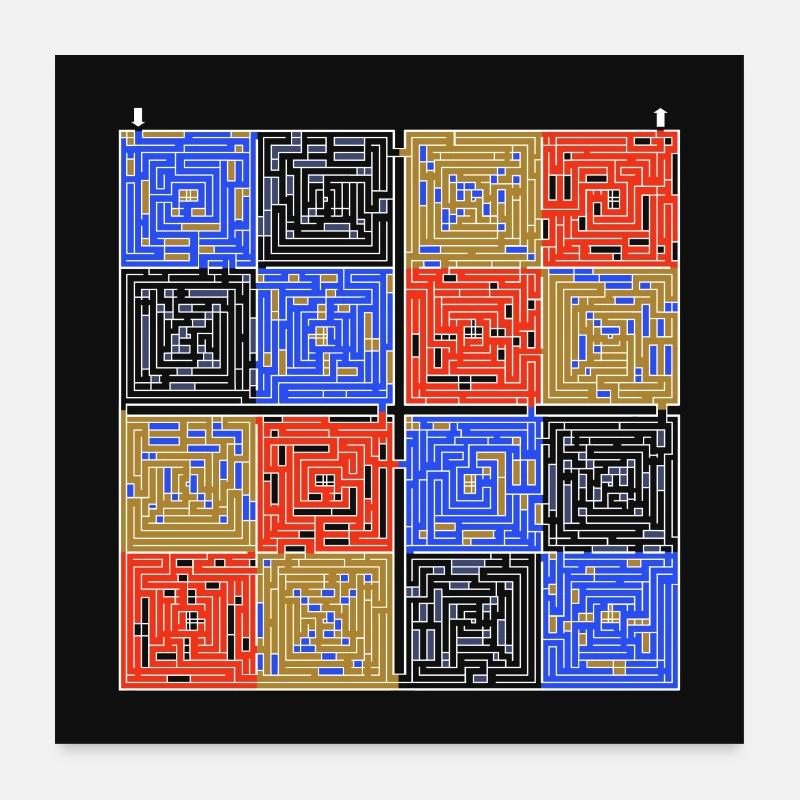 Laby Square 2 - poster Poster 60 x 60 cm