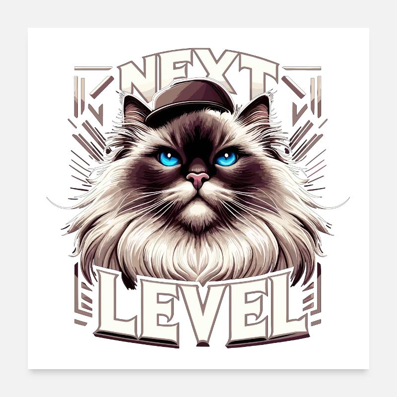 Sacred Birman Cat Birman Cat Gangsta Gift Poster 24" x 24" (60x60 cm)
