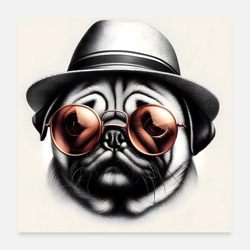 funny dog 00001 Poster 24" x 24" (60x60 cm)