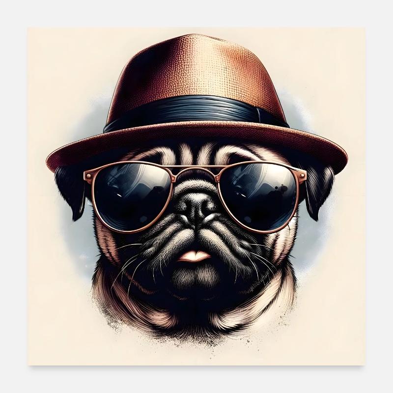 funny dog 00007 Poster 24" x 24" (60x60 cm)