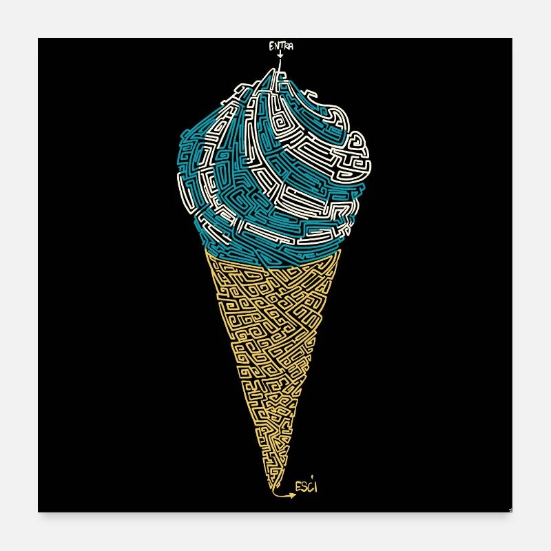 Laby -Italienisches Eis -Poster Poster 60x60 cm