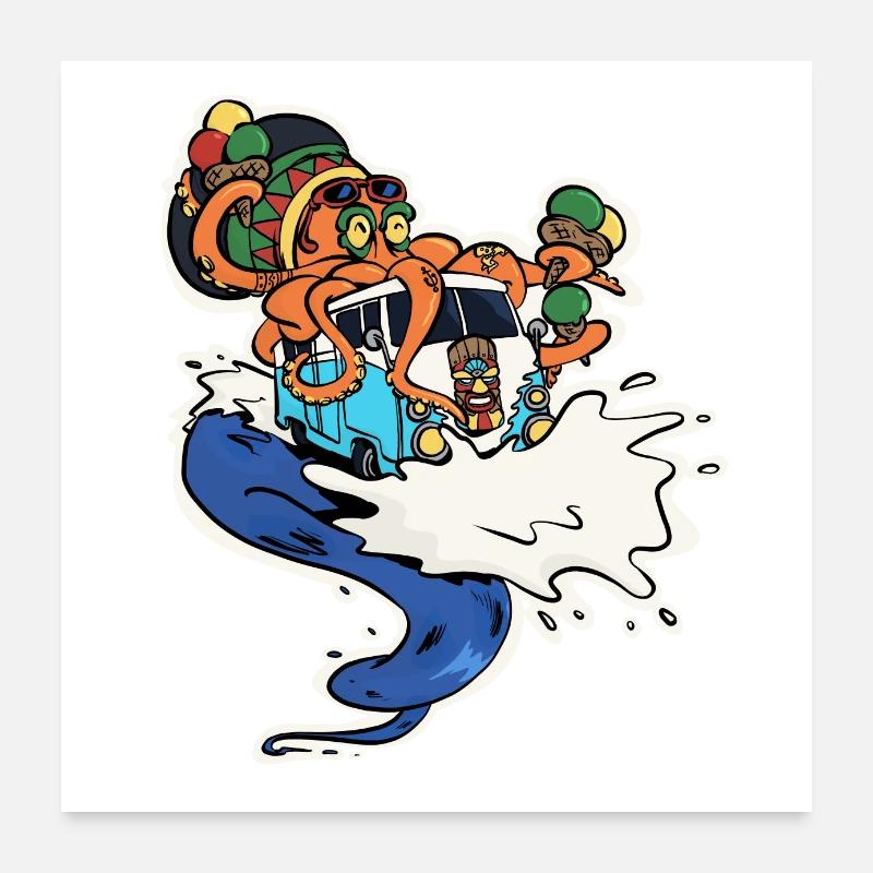 Tropical Vibes Poster 24" x 24" (60x60 cm)