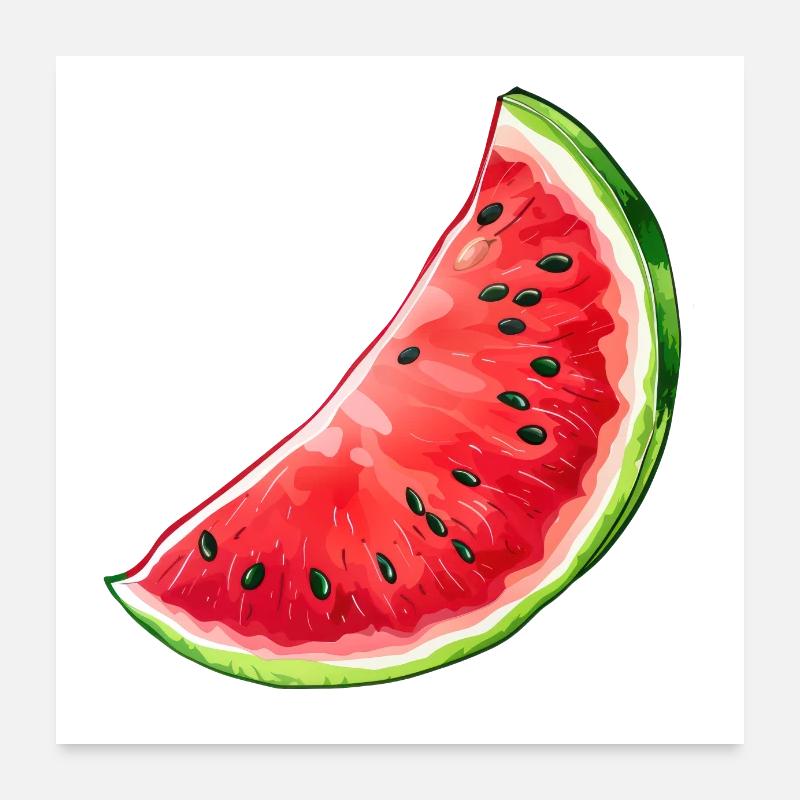 Pastèque, Melon, Fruit, Été, Sucré Poster 60 x 60 cm