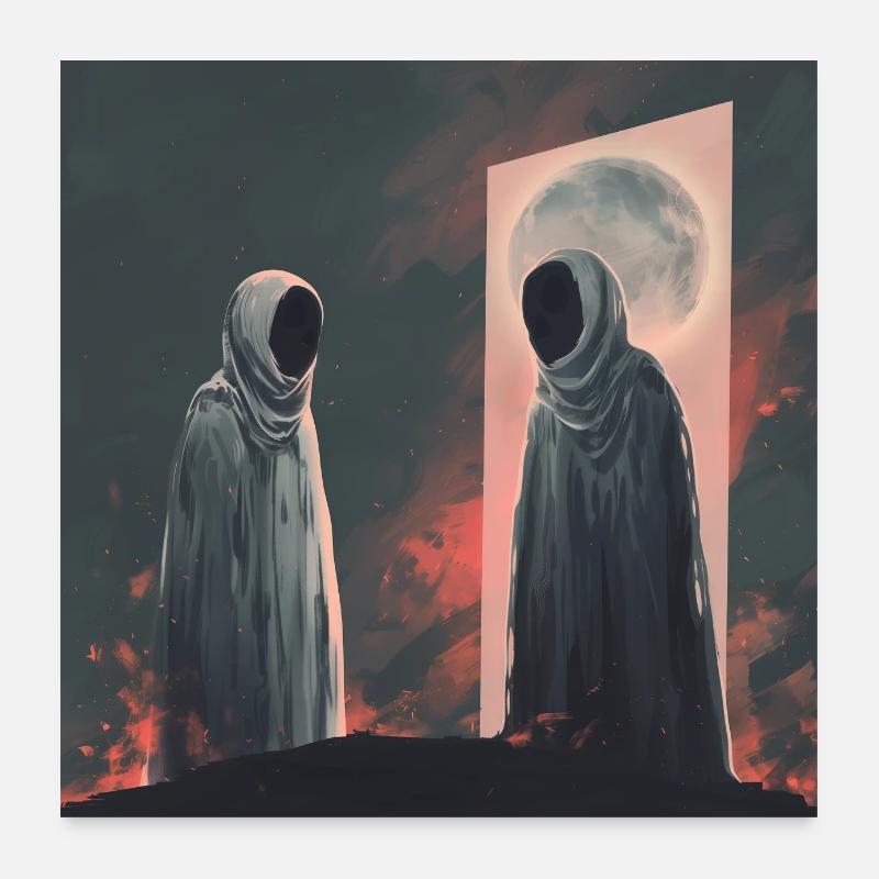 Réflexion éthérée Poster 60 x 60 cm