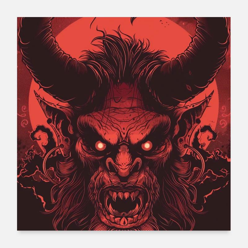 Zorn des Krampus Poster 60x60 cm