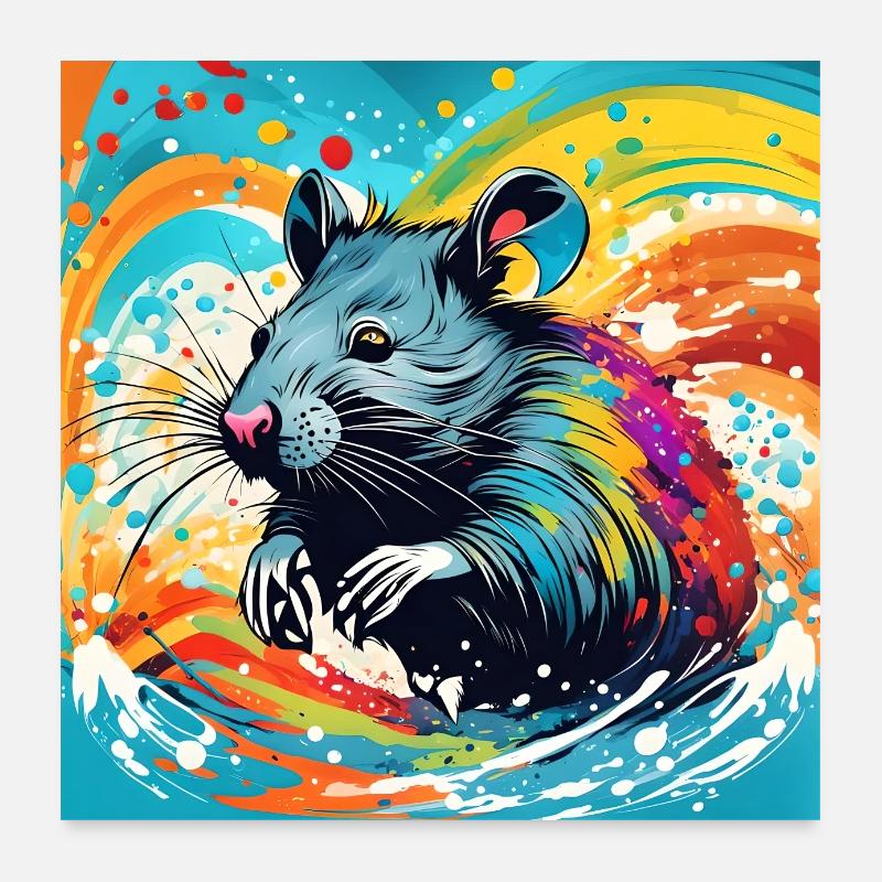 Couleur du rat Poster 60 x 60 cm