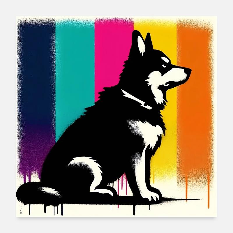 Hund Poster 60x60 cm