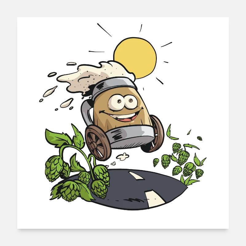 Happy beer Poster 24" x 24" (60x60 cm)