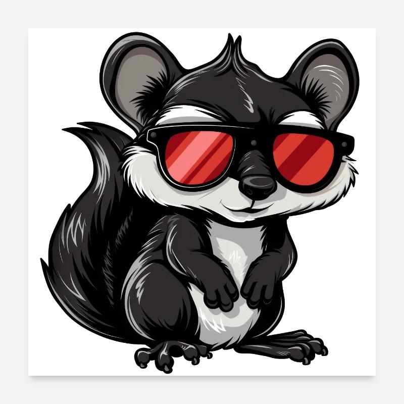 Skunk Sunglasses Gift Poster 24" x 24" (60x60 cm)