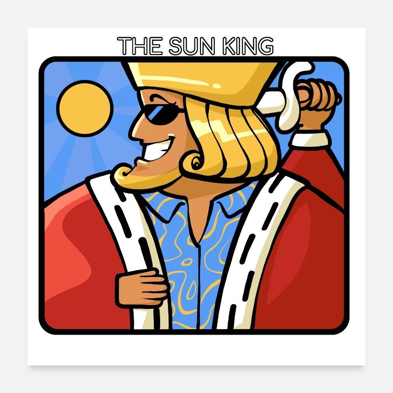 Sun King - Poster 24" x 24" (60x60 cm) - white