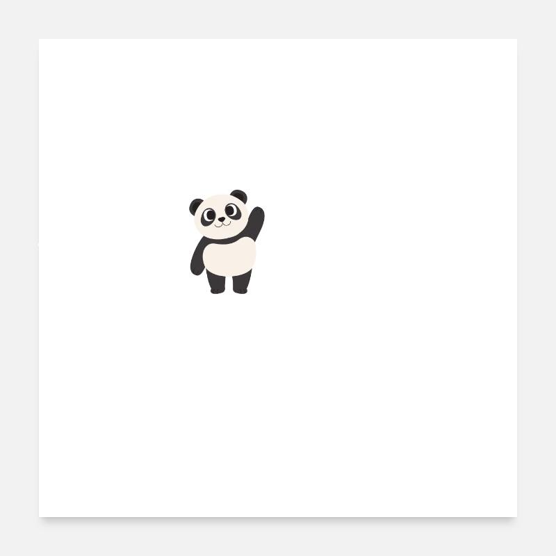 battement de cœur panda Poster 60 x 60 cm