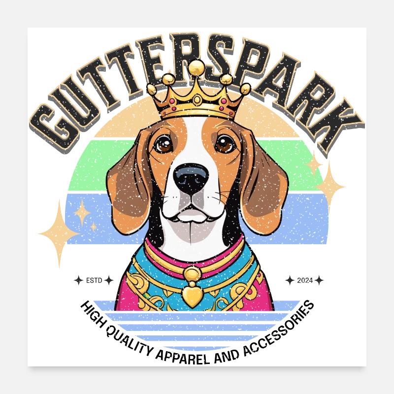 Gutterspark Design Beagle Poster 60 x 60 cm