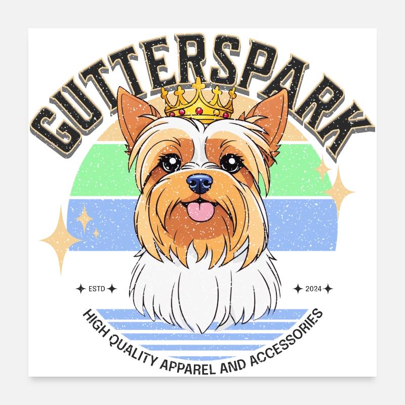 Gutterspark Design Yorkshire Terrier Poster 60x60 cm