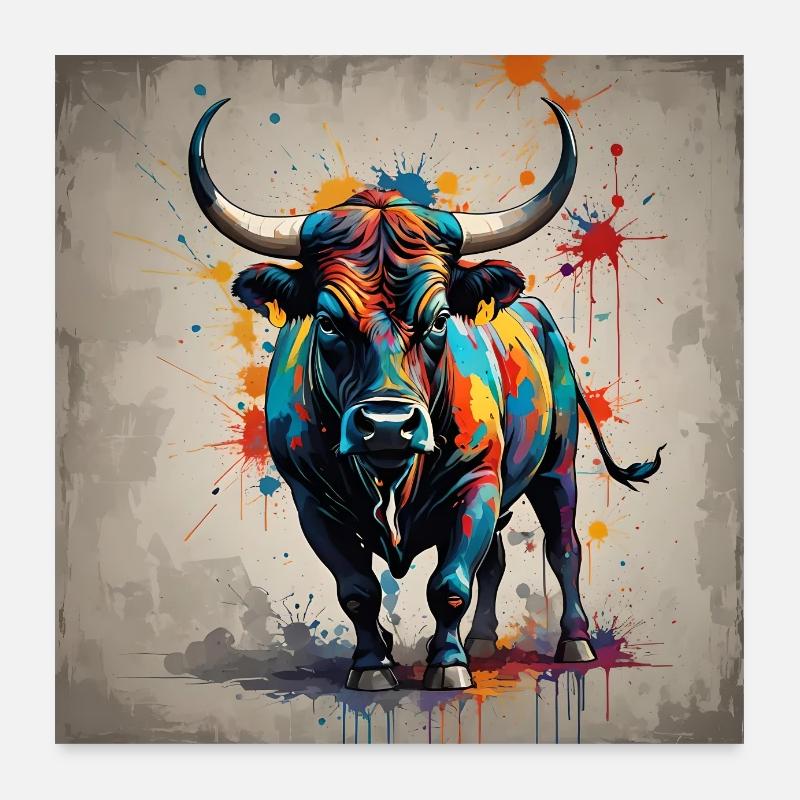 Couleur taureau Poster 60 x 60 cm