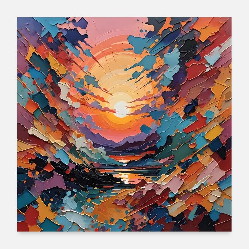 Sunrise Poster 60x60 cm