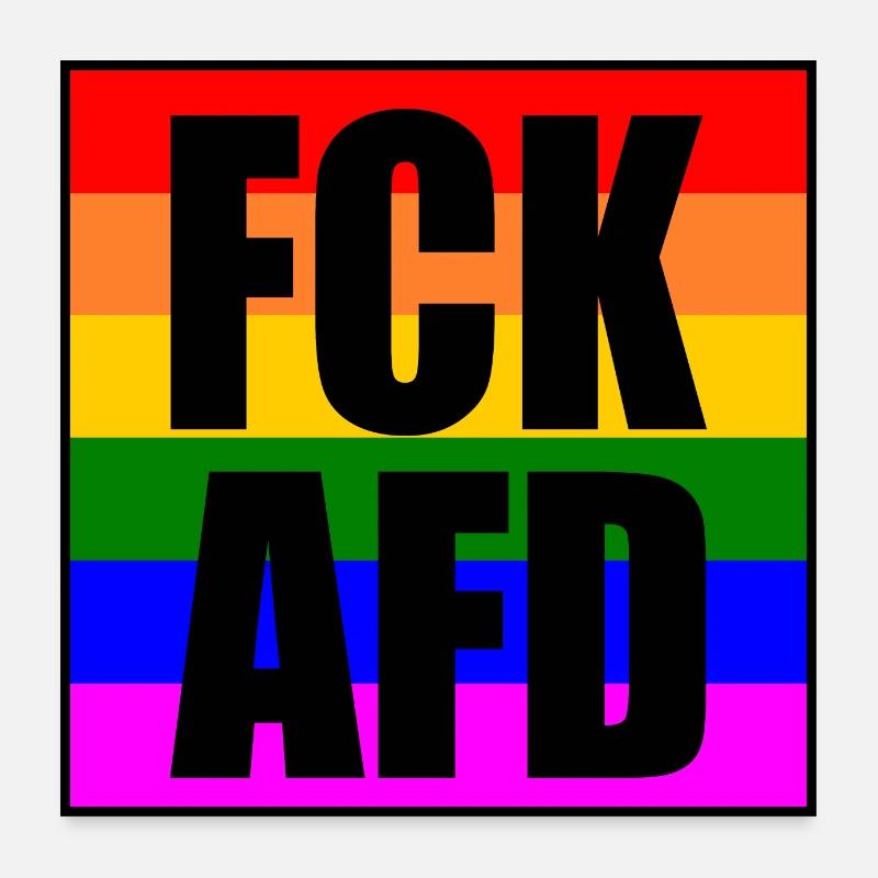 Fck afd Poster 24" x 24" (60x60 cm)