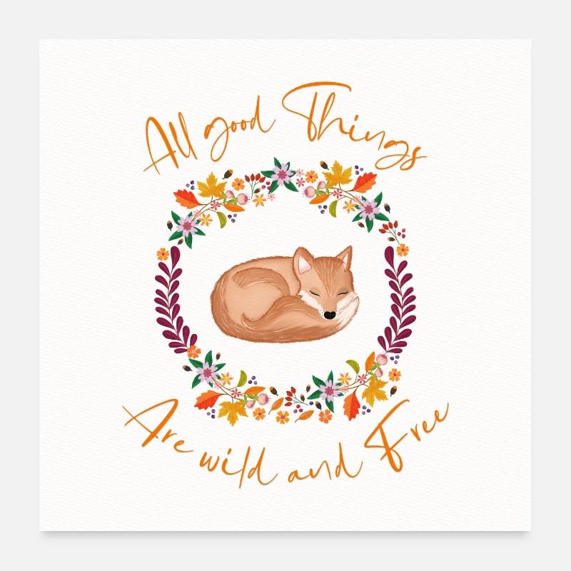 Fox Poster 24" x 24" (60x60 cm)